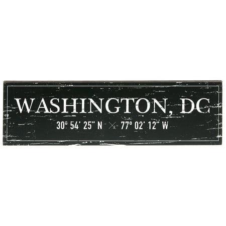 Barnyard Designs Washington, DC City Sign Rustic Vintage Wood Wall Art Home Decor 17” x