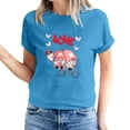 thumbnail image 2 of Meichang Hauts de Vacances pour Femmes T-Shirt de la Saint-Valentin Mignon Cœur Graphique T-Shirts Mignons Hauts de Vacances T-Shirts Manches Courtes Col Rond Mode 2025, 2 of 5