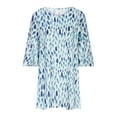 thumbnail image 4 of SMihono Robe d'Été Bohème pour Femmes Grande Taille Mode Robe d'Été Décontractée à Col en V Manches Courtes Imprimée Mini Robe, 4 of 6
