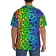 thumbnail image 3 of Fotbe Multicolored Butterflies Camisa Estampada de Manga Corta para Hombre, Casual de Verano, Estilo Playero, Sin Arrugas-Medium, 3 of 5