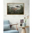 thumbnail image 2 of Drsoum 16x24in Landscape Canvas Wall Art Vintage Classical Framed Paints Flower Garden Room Decor - Natural Famed, 2 of 6