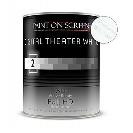 Paint On Screen Projector Screen Paint - Digital Theater White-Gallon