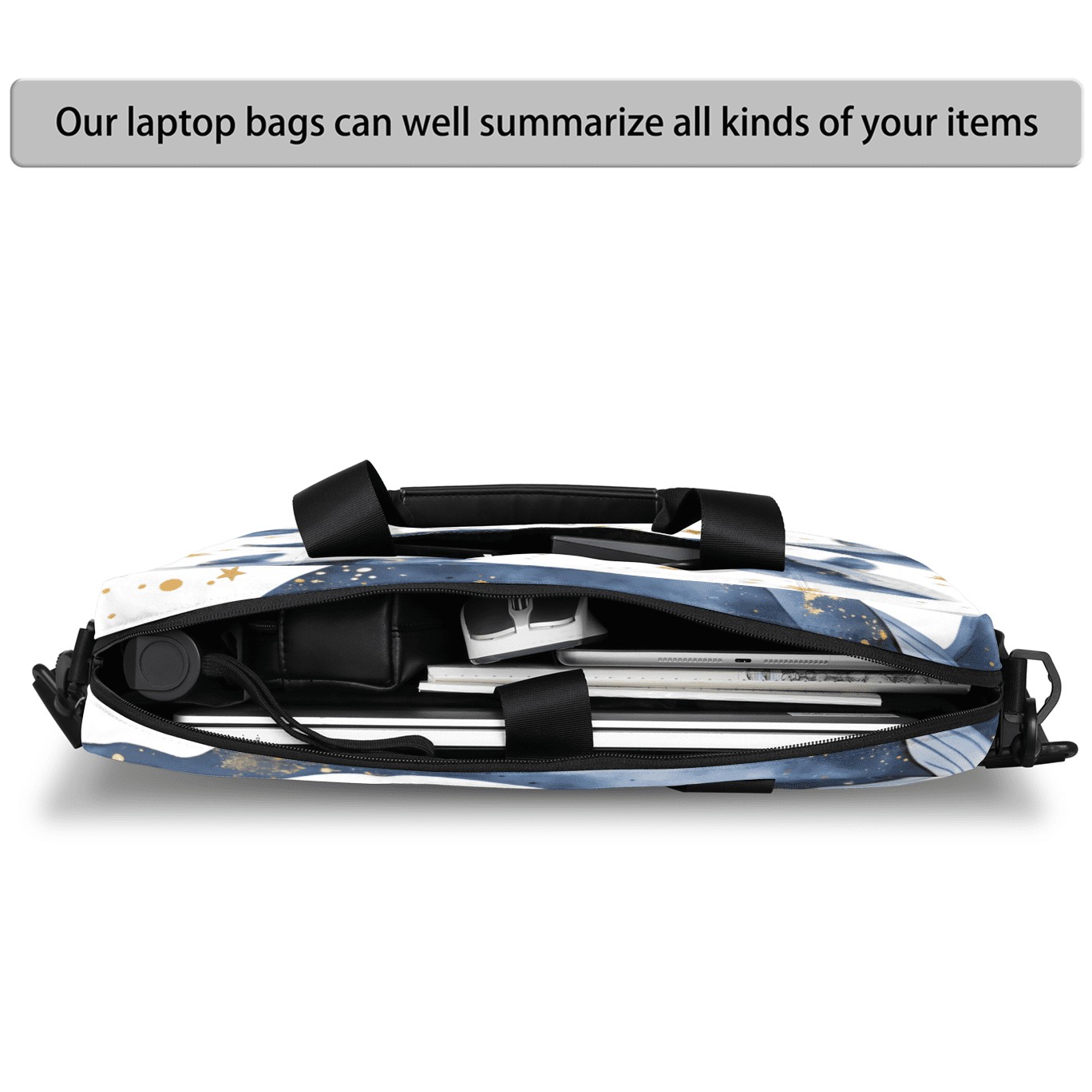 Herdesigns Whale Laptop Bag for Women Men, Computer Case Briefcase Messenger Bags, 15-15.6 inch Laptop Sleeve Shoulder Bag