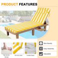 thumbnail image 4 of XXLYY Chaise Lounge Cushions Outdoor, Water-Resistant Patio Lounge Chair Cushion with Ties and Pillows, 3'' High-Density Foam Lounge Replacement Cushion for Lawn Pool, 4 of 6