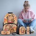 thumbnail image 2 of Yspwyqan School Backpack Set for Boys, Basketball Capybara Backpack with Lunch Box Pencil Case Water Bottle Bag, Trendy Bag Fits 13 Inch Laptop for Middle High School, 2 of 7