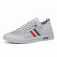 thumbnail image 2 of Men's Breathable Knit Slip-On Sneakers, Lightweight Casual Shoes with Elastic Laces, Comfortable Footwear for Everyday and Travel Wear, 2 of 10