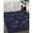 thumbnail image 2 of Ahgly Company Indoor Round Patterned Night Black Area Rugs, 3' Round, 2 of 6