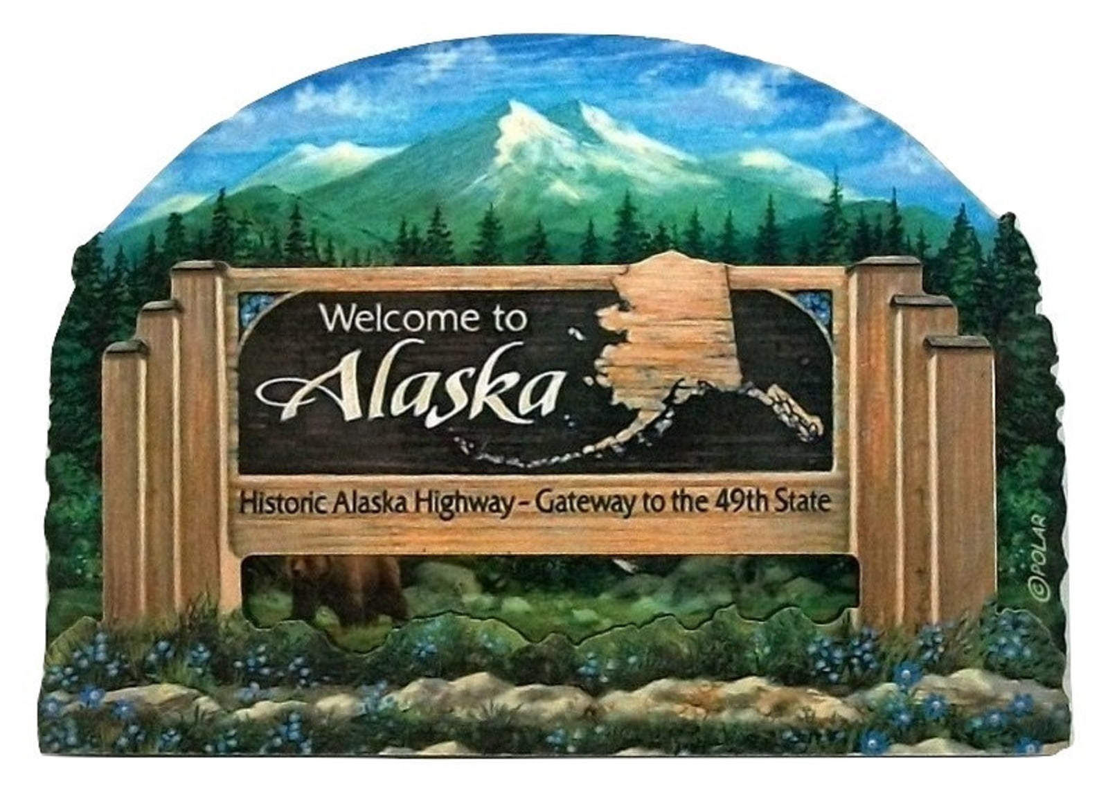 Alaska State Quarter Fridge Magnet