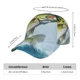 thumbnail image 2 of Rateoe Largemouth Bass jumps out of water Pattern Men’s Baseball Cap – Adjustable Curved Brim Hat, Soft Cotton Sports Cap for Outdoor, Casual, and Everyday Wear, Comfortable & Breathable, 2 of 6