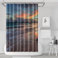 thumbnail image 1 of Surface de Plage Scène de Ciel Colorée (2) Rideaux de Douche Imperméables, Doublure de Douche Chic Contemporaine en Polyester, Rideaux de Salle de Bain avec Crochets en Plastique 72x72 Pouces, 1 of 4