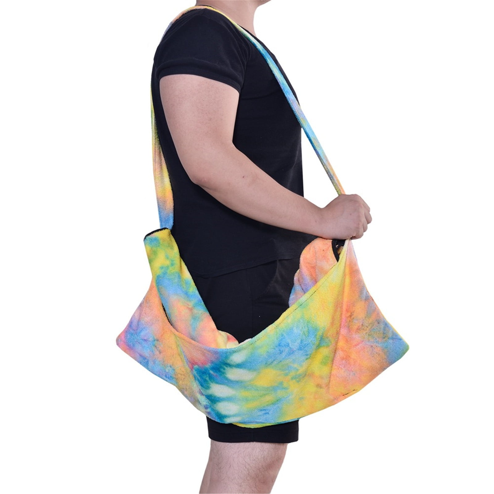 FastXmas Beach Chair Towel, Microfiber Colorful Tie Dye Lounge Chair Cover with 3 Side Pockets, Quick Dry Chaise Lounge Cover Soft Thick Oversized Pool Towel for Outdoor Sunbathing Furniture(29"x82")