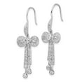 thumbnail image 2 of Sterling Silver CZ Bow French Wire Earrings, 2 of 3
