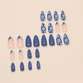 thumbnail image 5 of 24pcs Sweet Flowers Glue on Nails Set for Women Girls,Solid Color Short Square Fake Nails Acrylic Shine Glossy Press on Nails for Office Daily Wedding,Full Nail Wrap Gift for Valentine Holiday, 5 of 6