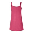 thumbnail image 5 of Siilsaa Womens Flowy Dresses Summer Womens Summer Sleeveless Mini Dress Casual Loose Sundress Hot Pink,L, 5 of 5