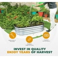 thumbnail image 3 of Utopia Home Galvanized Raised Garden Bed, 4 by 2 feet Lightweight Planter Boxes Outdoor with Easy Assembly, Large Garden Bed for Vegetables, Fruits, Flowers, Silver, Pack of 2, 3 of 8
