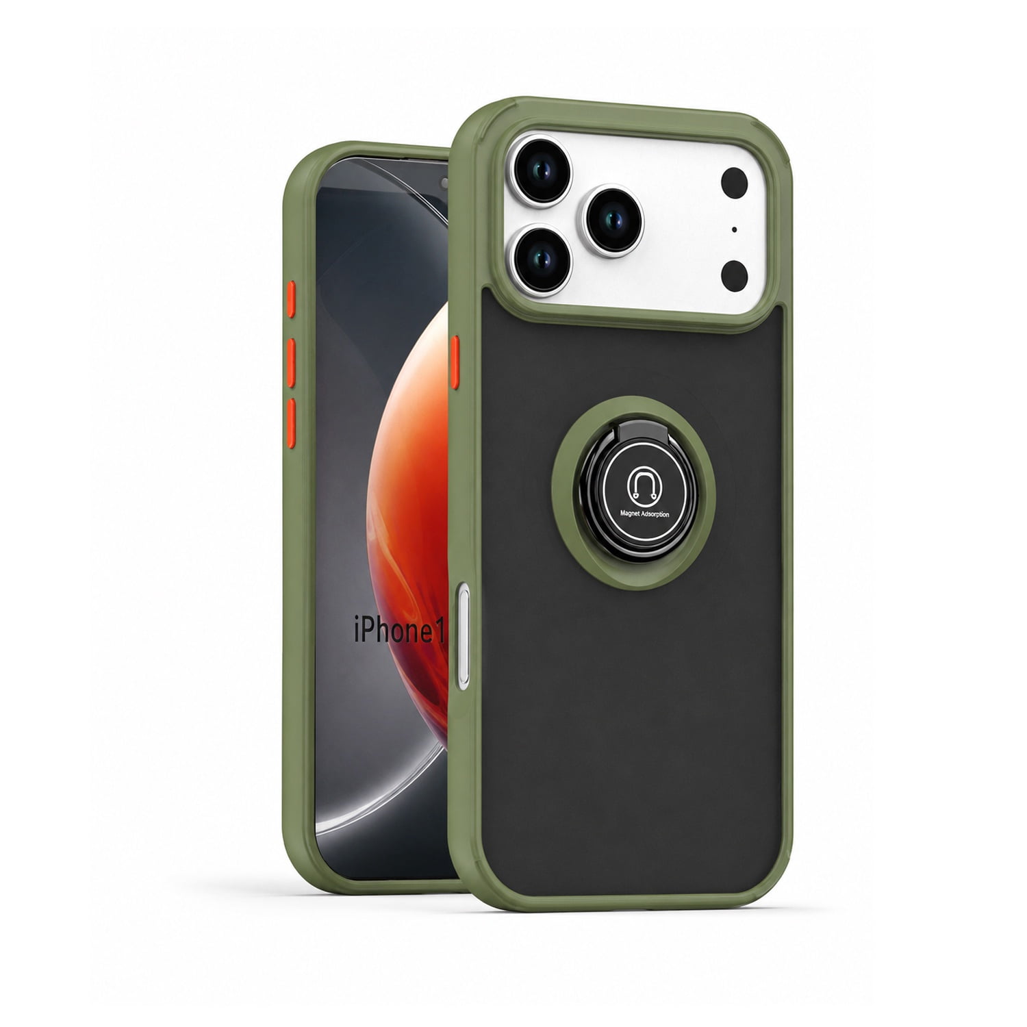 Hard PC Case with Soft TPU Border for iPhone 17 Pro Max -