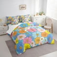 thumbnail image 3 of Feelyou Cherry Blossoms Bedding Comforter Set 7pcs, Cartoon Flower Queen Bedding Sets, 3 of 8