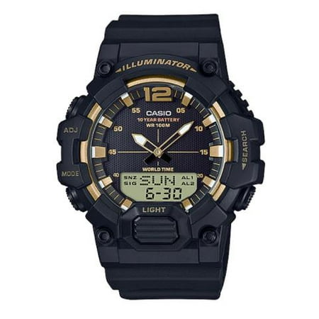 Men's Analog-Digital World Time Watch, Black/Gold - (5 Best Watches In The World)