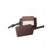 Royce - Luggage tag - with window - strap - 2.8 in x 4.49 in - rectangular - coco - top-grain cowhide nappa leather