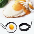 thumbnail image 6 of 4 Pcs Egg Ring Pancake Ring Set Stainless Steel Fried Egg Molds Griddle Pancake Shapers for Breakfast Omelette Sandwich (Round Style）, 6 of 9