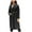 Black, variant on MuZeFu Winter Jacket Women Loose Winter Coat Women's Fashion Loose Long Sleeve Cotton-Padded Jacket Long Frock Coat