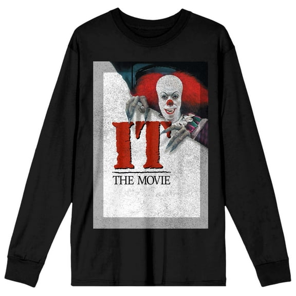 It (1990) Original Movie Poster Women's Black Long Sleeve Tee-Medium
