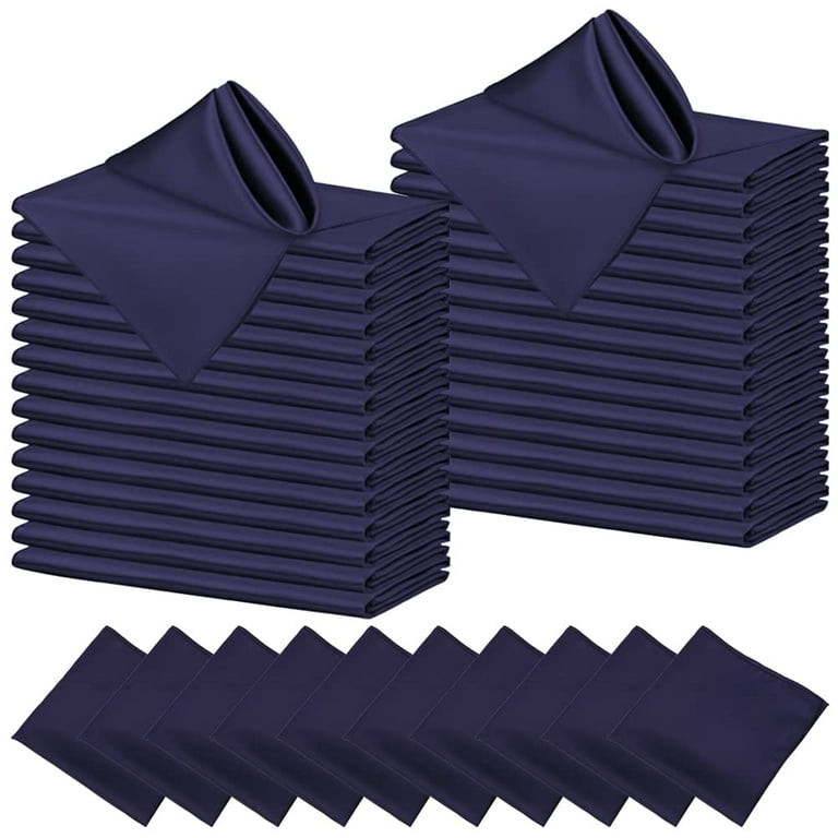 Kaf Home Feast Dinner Napkins  Set Of 12 Oversized, Easy-care, Cloth  Napkins (18 X 18 Inches) - Blue : Target