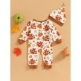 thumbnail image 5 of Baby Girl Boy Thanksgiving Outfit 3M 6M 9M 12M 18M 1st Thanksgiving Turkey Long Sleeve Romper Jumpsuit One Piece Bodysuit Fall Clothes, 5 of 9