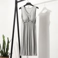 thumbnail image 2 of FAIWAD Robe Maxi pour Femme à Col en V Sans Manches Robe d'Été Décontractée Ample Fluide Évasée Robe Débardeur, 2 of 5
