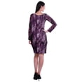 thumbnail image 3 of Moomaya Womens Full Sleeve Printed Midi Length Printed Bodycon Dress, 3 of 7