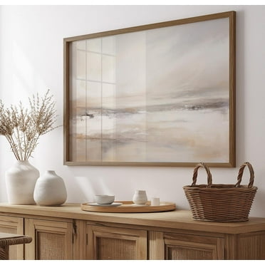 Beige Ocean Abstract Poster Wall Decor Beige and Grey Tones Landscape Canvas Art Prints Painting Picture Artwork Home Christian Decoration No Frame