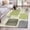 Green, variant on Burnt Orange Grey 2'x6' Runner Rug, Abstract Modern Oil Painted Geometric Washable Non-Slip Area Rugs for Hallway Kitchen Floor Bedroom Entryway, Long Laundry Carpet Decoration Indoor Mat