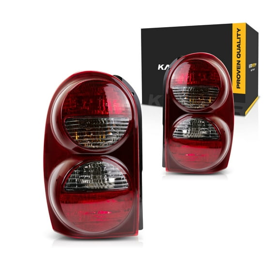 For Jeep Liberty 2005 2006 2007 Tail Light Assembly Driver and Passenger Side Pair w/ Bulbs Replaces CH2800158 CH2801158