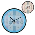 thumbnail image 2 of Indoor 12' Voice-Activated Luminous Decoration Wall Clock With LED Night Light Cream Background with White Polka Dots, 2 of 8