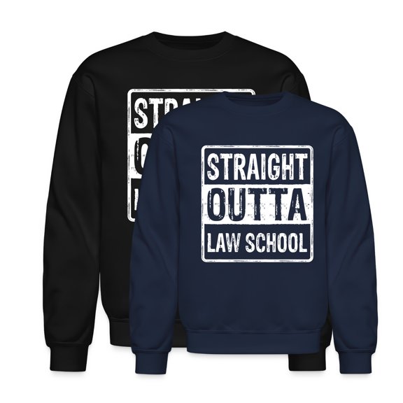 EcoLoom Straight Outta Law School Long Sleeve Unisex Midweight Crewneck Sweatshirt