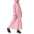 thumbnail image 4 of Mercatoo Muslim Abaya for Girls Full Length Long Sleeve Embroidery Hooded Islami1 Ramadan Kaftan Kids Soft Prayer Dress Robes, 4 of 8