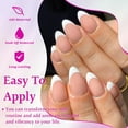 thumbnail image 2 of 24pc Short Almond Nail Tips Nude Fake Nails French Tip Press On Nails Short Almond Acrylic Nails Press on Nail Glue Nail False Fingernail Matte Gel Extension Tips 15 Sizes Dark Nude, 2 of 4