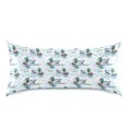 thumbnail image 3 of Haosy Satin Pillowcase for Hair and Skin Standard Cooling Silk Pillow Case with Envelope Closure Mallard Ducks on Water 20"x30", 3 of 9