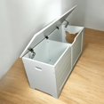 thumbnail image 5 of HOQBN 39.4" Cat Litter Box Enclosure,Hidden Litter Box Furniture Freestanding Pet Washroom Cabinet, Decorative Indoor Pet Side Table Fits Most Standard,White, 5 of 7