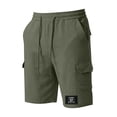 thumbnail image 3 of Men Summer Cargo Shorts with Multiple Pockets Classic Fit Drawstring Waist Casual Style 1979 Print Lightweight Workwear, 3 of 5