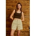 thumbnail image 6 of Cali1850 Women's High Rise Twill Cargo Shorts with Side Pockets Strap Closure, 6 of 7