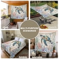 thumbnail image 6 of Blue Sea Turtle Coastal Tapestry for Bedroom Wall Hanging Tapestry, Vintage Summer Beach Coral Ocean Ceiling Backdrop Tapestries Poster Blanket Wall Decor for Teens Room Living Room Dorm 39" x 59", 6 of 8