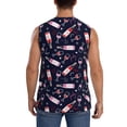 thumbnail image 4 of Bingfone Love Wine Pattern Men's Tank Tops Workout Sleeveless Tee Shirts Running Beach Tanks for Men-X-Large, 4 of 8
