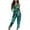 Green, variant on Fesfesfes Jumpsuit for Women Wide Leg Pants Striped Printed Sling Hollow Leg Siamese Pants With Belt
