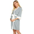 thumbnail image 2 of Kureaily Maternity Gown Maternity Dress Postpartum Home Dress Nursing Dress Feeding Pajamas For Puerpera Sleepwear Pajama Dress, 2 of 6
