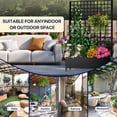 thumbnail image 6 of Metal Planter Box with Trellis,72"x47"x16"Galvanized Steel Outdoor Raised Garden Bed with Privacy Screen,with Drainage Holes & Lockable Casters for Climbing ,Vegetables,and Vines(Black-Grid), 6 of 7