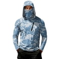 thumbnail image 2 of Sun Protection Shirts for Men UPF 50+ Sun Protection Hoodie Camo Long Sleeve Lightweight Fishing Shirt with Neck Gaiter, 2 of 6
