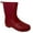 Burgundy, variant on Women's Rain Boots Block Heel Short Garden Work Shoes
