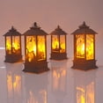 thumbnail image 5 of Halloween Lantern Decorations 5'' Portable LED Candle Lantern Vintage Candle Hanging Lamp Graveyard Skeleton Witch Ghost Black Mini Halloween Decorations for Home Indoor Outdoor Party Favor Supplies, 5 of 6
