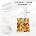 thumbnail image 4 of DouZhe Reusable Grocery Bags, Vintage Aeronautic Airplane Lightweight Polyester Canvas Cloth Tote Bag for Travle Gym Shopping School, 15" x 16", 4 of 7